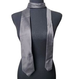 Calvin Klein Polka Dot Tie Men's Silver Black Necktie Standard Classic Preppy